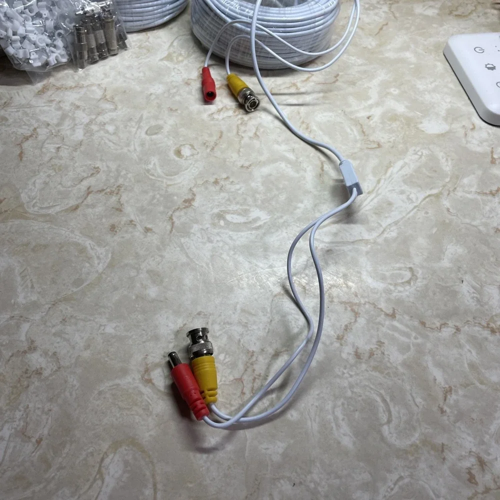 3 - 100ft CCTV Security Camera Cable CCTV Video Power Wire BNC RCA‎ Cord DVR M/F